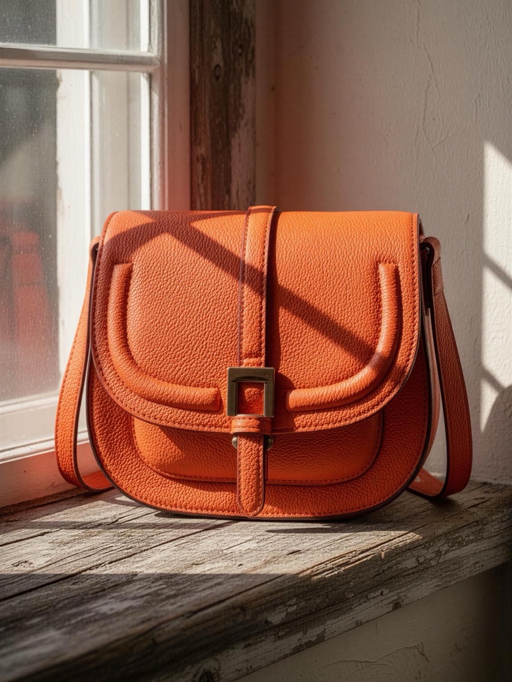 Chic Orange Crossbody Bag for Women